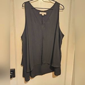 Sleeveless black tank